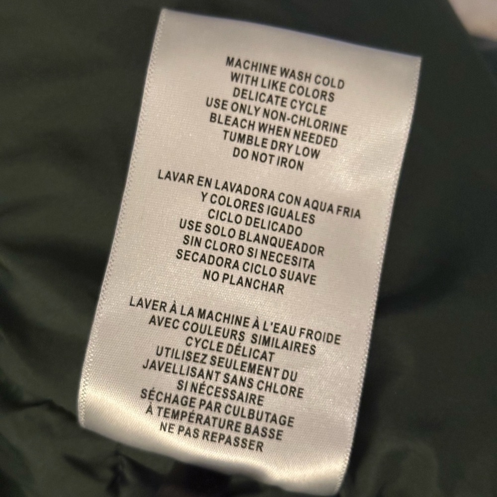 Levi's Green Puffer Jacket with White Sherpa Collar - Picture 8 of 8